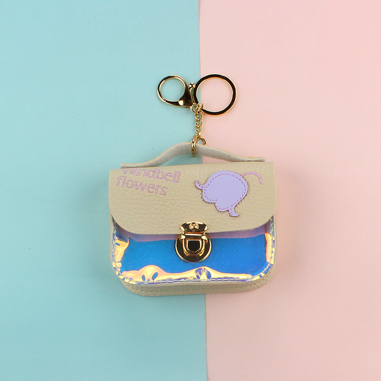 Wholesale PU Laser Zero Wallet Keychain